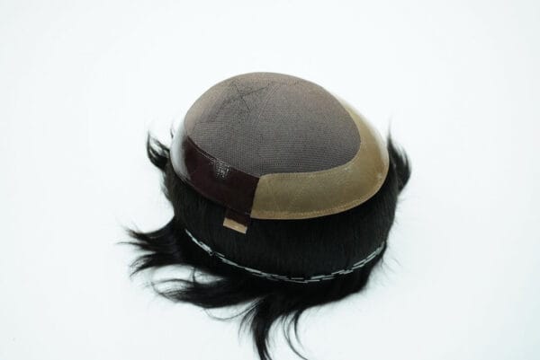 Blake: Fine Mono Hairpiece with NPU Perimeter. Cross Stitch on NPU Base for durability