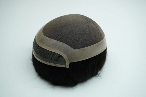 M14: Fine Mono Lace Front Hairpiece with Durable NPU Perimeter - Image 2